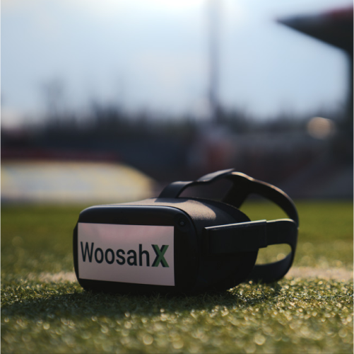WoosahX headset on a sports field