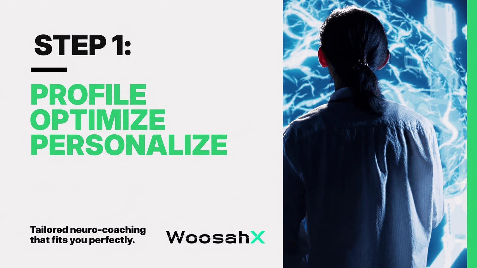 Opening slide of the WoosahX explainer video
